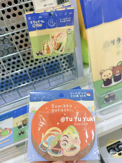 Sumikko gurashi｜Anytime Sushi Flake Stickers｜40 piece