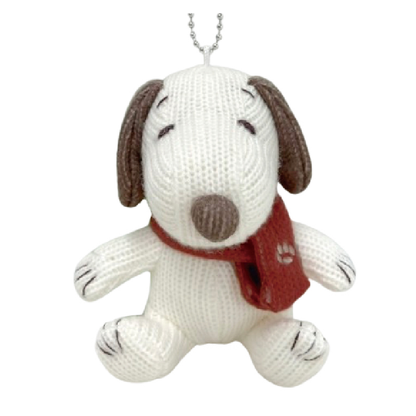 Snoopy｜Peanuts Ball Chain Knit Scarf  Mascot Holder /Plush Keychain｜ 90x90x70mm approx.