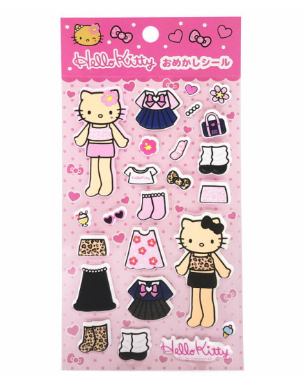 Sanrio｜Long legs Hello Kitty Dress-Up｜150×90×2mm approx.