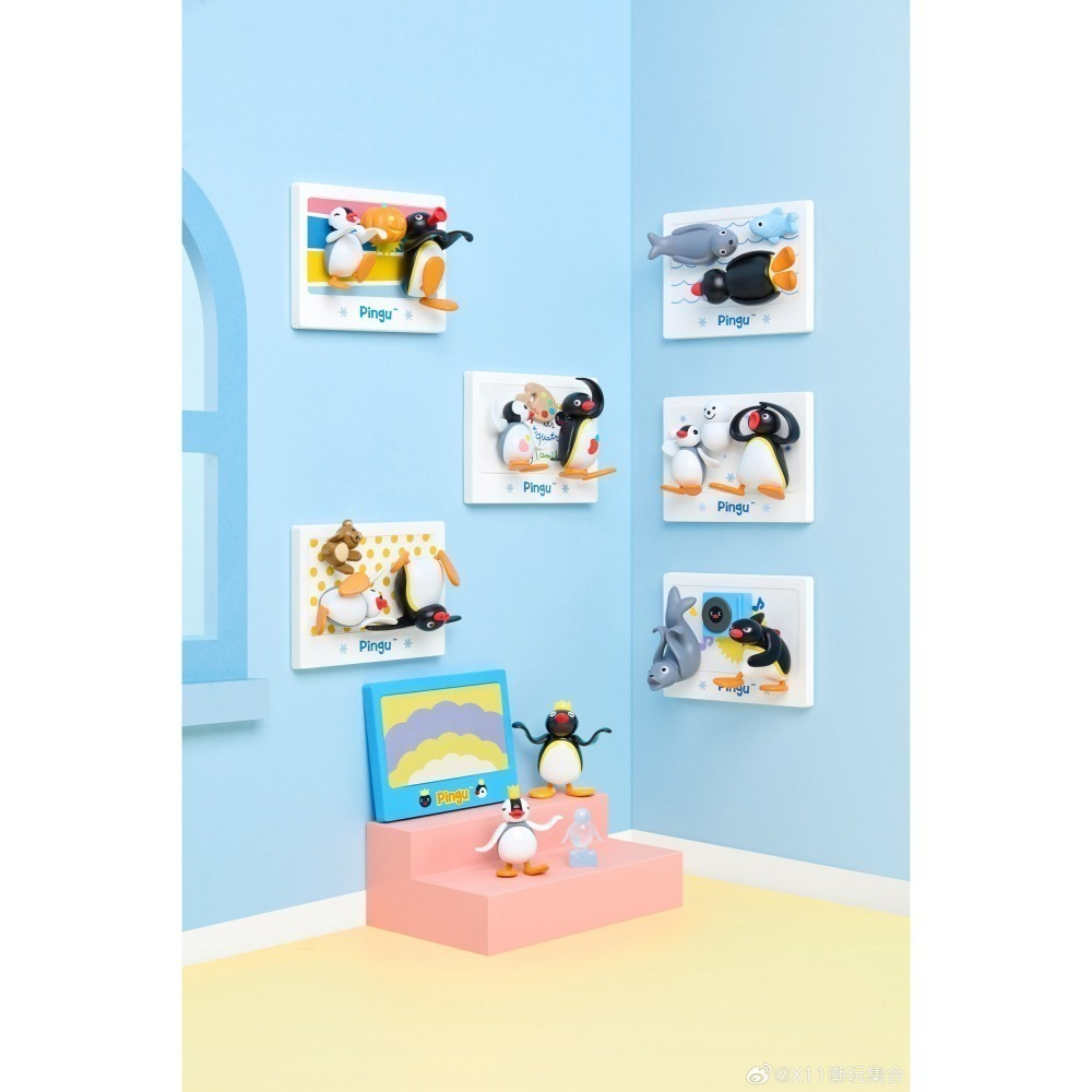Pingu｜Mini Theater Combination Magnetic mystery bag/blind box/All 6 types｜1 box a pair