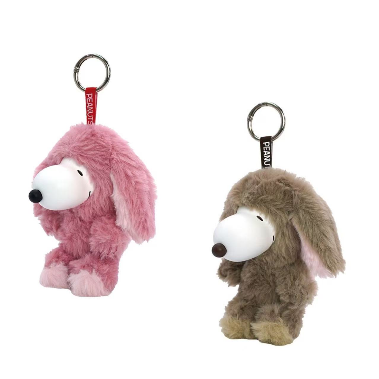 Snoopy｜Peanuts Fluffy Hooded Lop-Eared Bunny Mascot Holder /Plush Keychain｜H13 x W12 x D11cm approx.