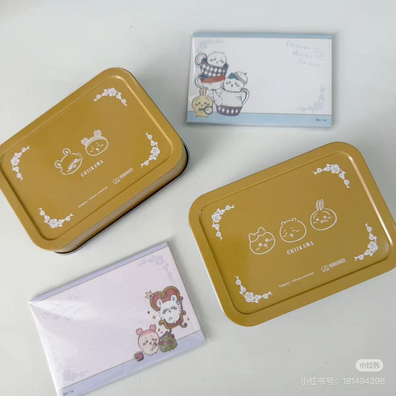 Chiikawa｜Tea Time Canned Memo｜ H80×W110×D26mm approx.