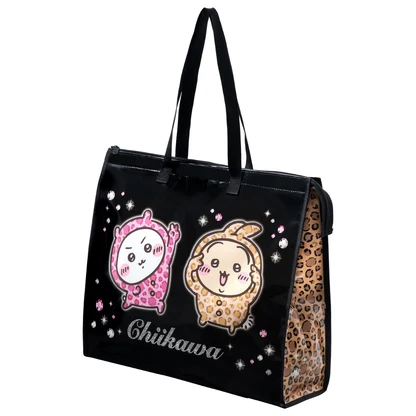 chiikawa｜Leopard Print Everyone Shopping Bag ｜H410×W480×D140mm  approx.