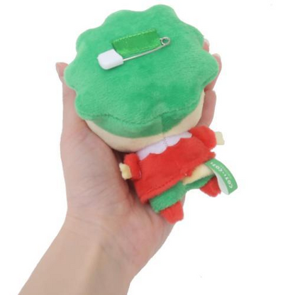 Chibi Maruko｜Coji Coji Badge Mascot Holder /Plush Keychain｜82 x 110 x 67 mm approx.
