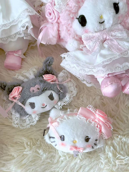 【limit 3】Sanrio｜White Frill Design Hair Clip mystery bag/blind box/All 8 types｜1pcs