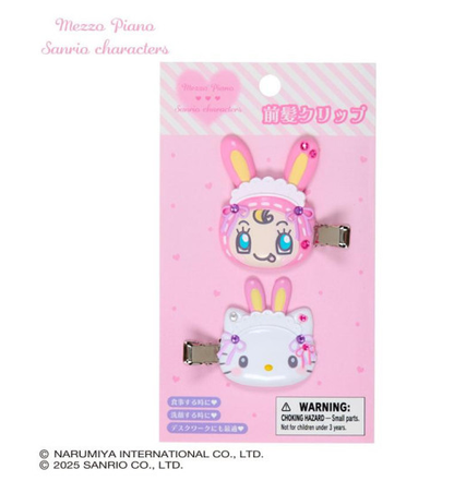 Sanrio｜Mezzo Piano Rabbit Characters Hair Clip Set｜4.5×1×5cm approx.