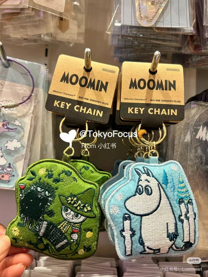 Moomin｜Sunstar Stationery Embroidered Keychain｜W80 x H80 x D10mm approx.