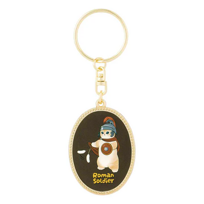 Mofusand｜mofumofu journey Oval Metal Keychain/Keyring｜H105 x W38 x D3mm approx.