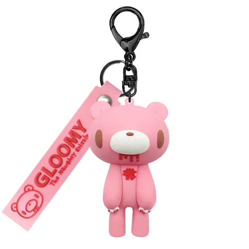 Gloomy Bear｜&quot;GLOOMY The Naughty Grizzly&quot; Keychain/Keyring｜8 × 8 × 8 cm approx.