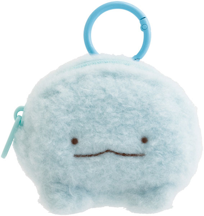 Sumikko gurashi｜Fluffy Face Mascot Mini Pouch with Carabiner｜ 60×75×30mm approx.