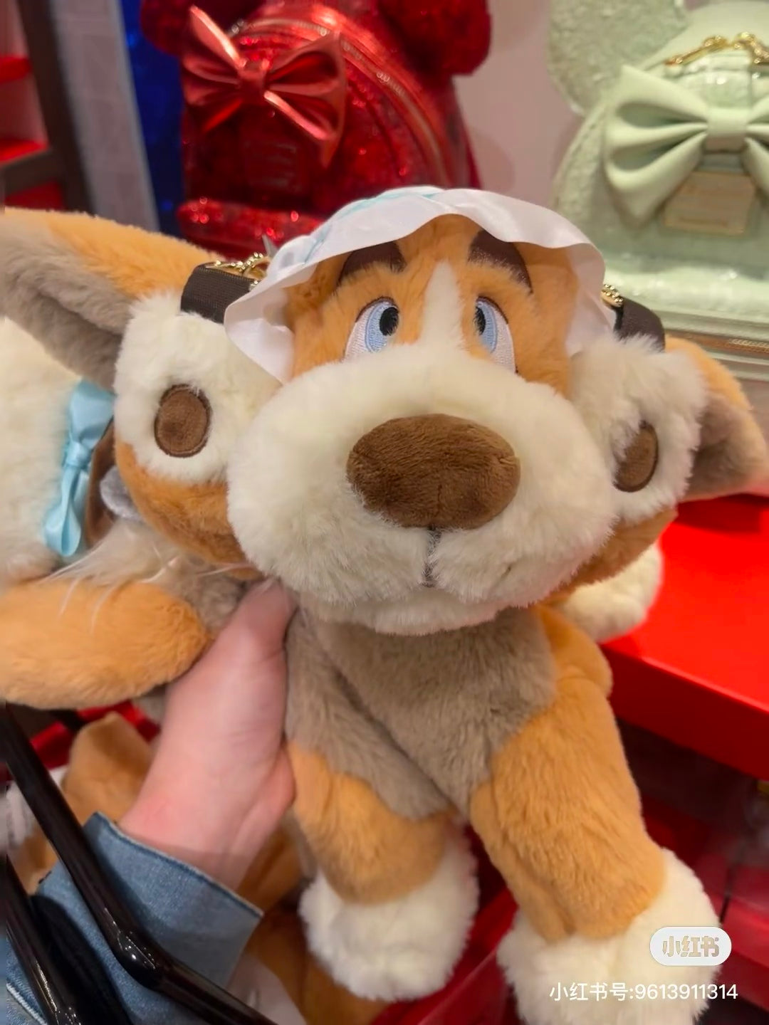 Disney迪士尼｜2024 Nana Multi Pochette FEEL LIKE PETER PAN东迪彼得潘保姆狗娜娜软萌毛茸茸玩偶斜挎包/收纳包｜约H36×W26×D15cm