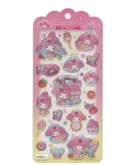 Sanrio｜Characters Drop Jelly Stickers｜200 x 95 mm approx.