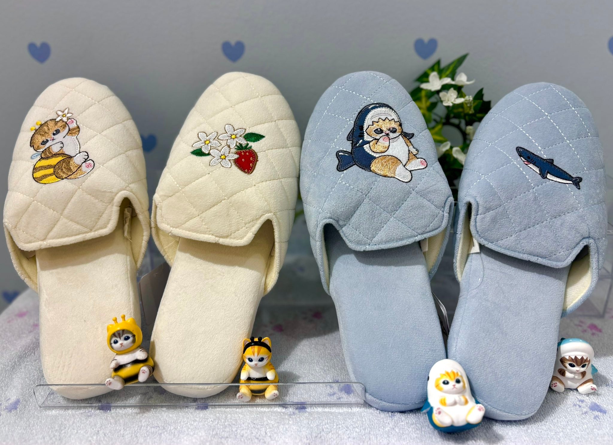 Mofusand｜Room Slippers - Shark Cat Nyan｜Free size (up to 24cm approx. )✔️