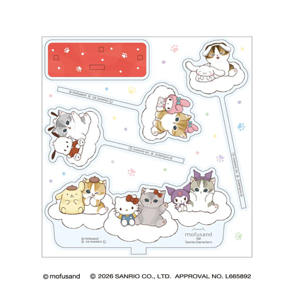 Mofusand｜Sanrio Characters 2-Way Pickril Stand｜H148 x W141 x D3mm approx.