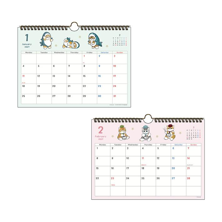 mofusand ｜Desk Calendar with Message 2027｜297×215×10mm approx.