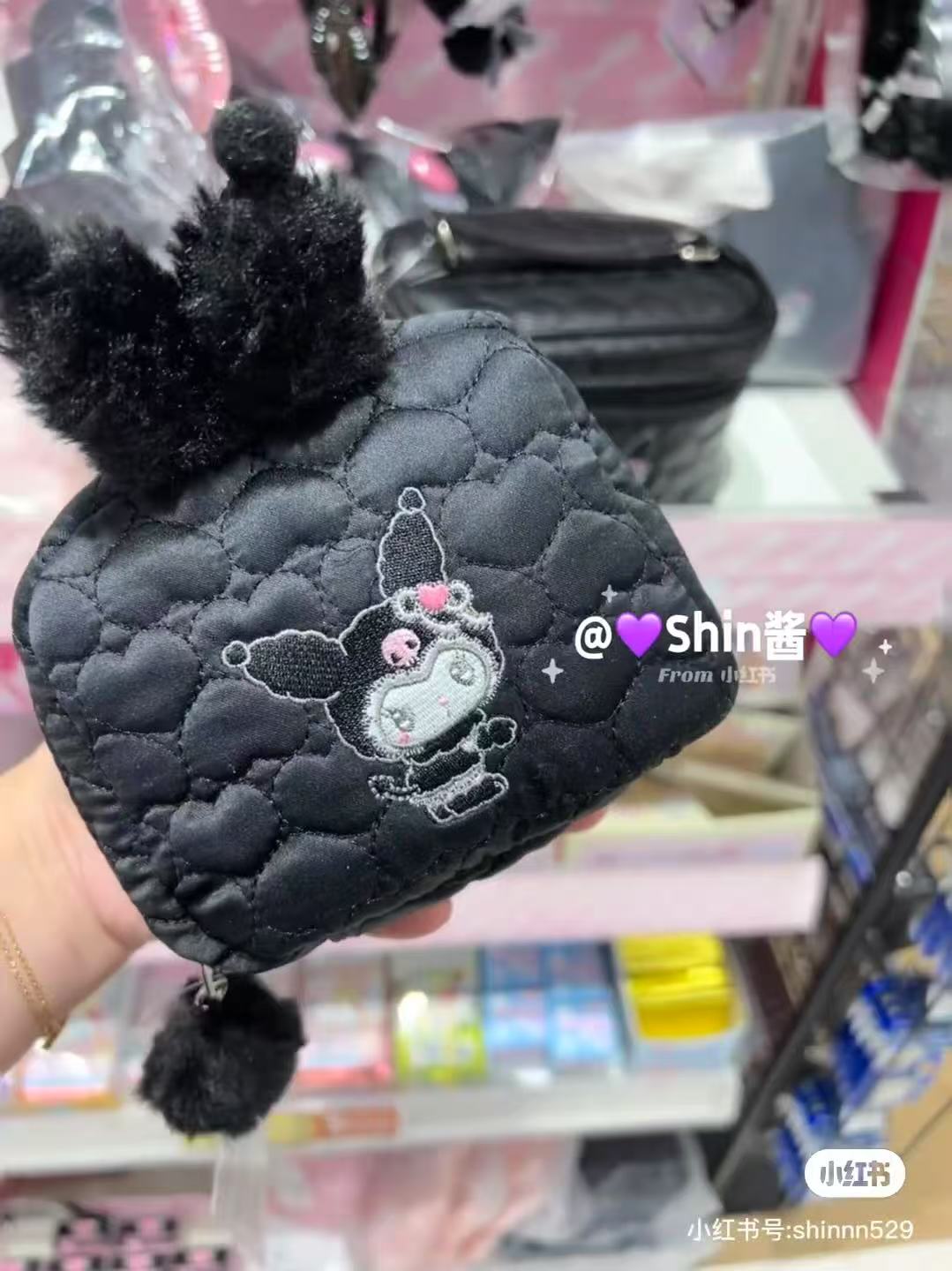 Sanrio｜Kuromi &amp; My Melody : Melousa Romiusa Pouch｜12×5×10cm approx.