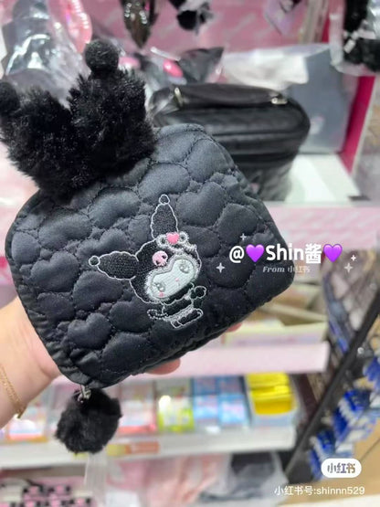 Sanrio｜Kuromi &amp; My Melody : Melousa Romiusa Pouch｜12×5×10cm approx.