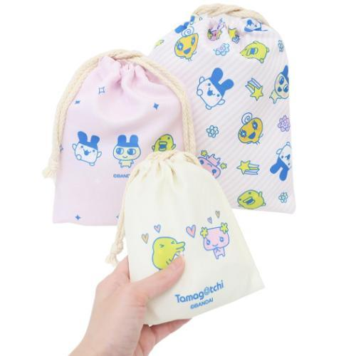 Tamagotchi｜3-Piece DrawstringPouch 2024Marimo Craft