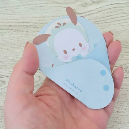 Sanrio｜Baby Swaddles Okurumi Die-cut Memo｜140×140mm approx.