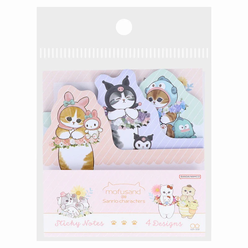 Mofusand｜Sanrio Characters Die-Cut Block Sticky Notes｜60 sheets