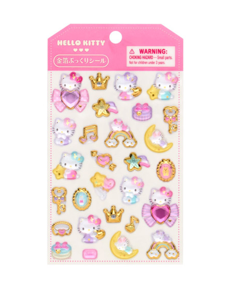 Sanrio｜Gold Foil Puffy Sticker｜9.5×0.5×16cm approx.