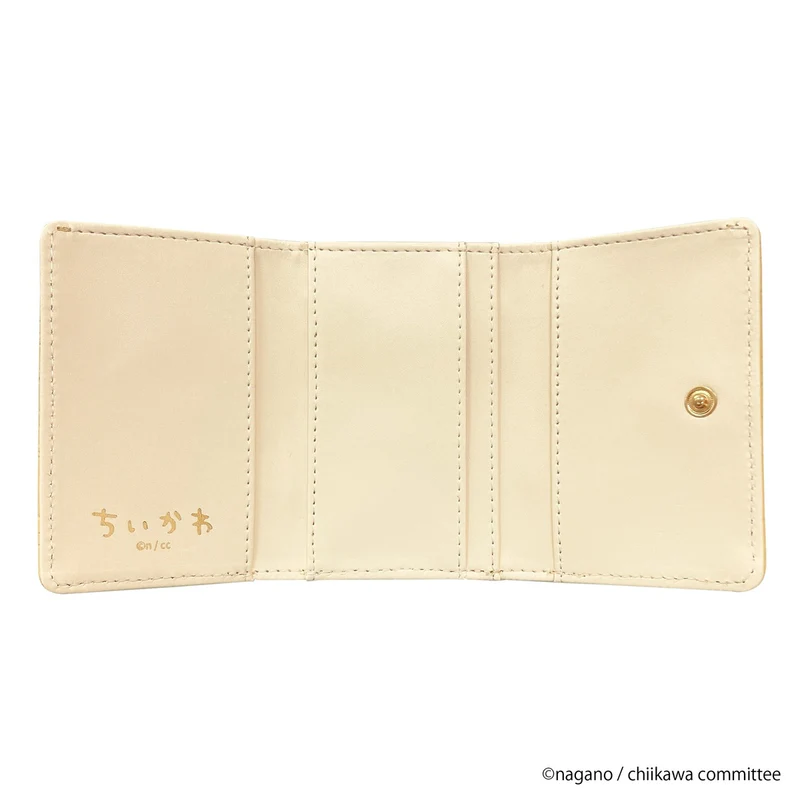 Chiikawa｜Wallet with button closure and satin ribbon/Trifold Walle｜77×106×30mm approx.