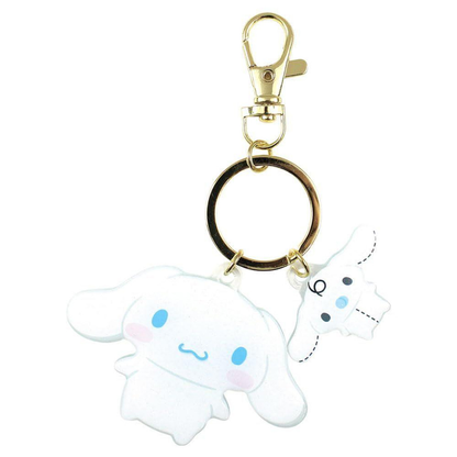 Sanrio｜Die-Cut Twin Keychain/Keyring｜1.3 x 7.9 x 8.7cm approx.