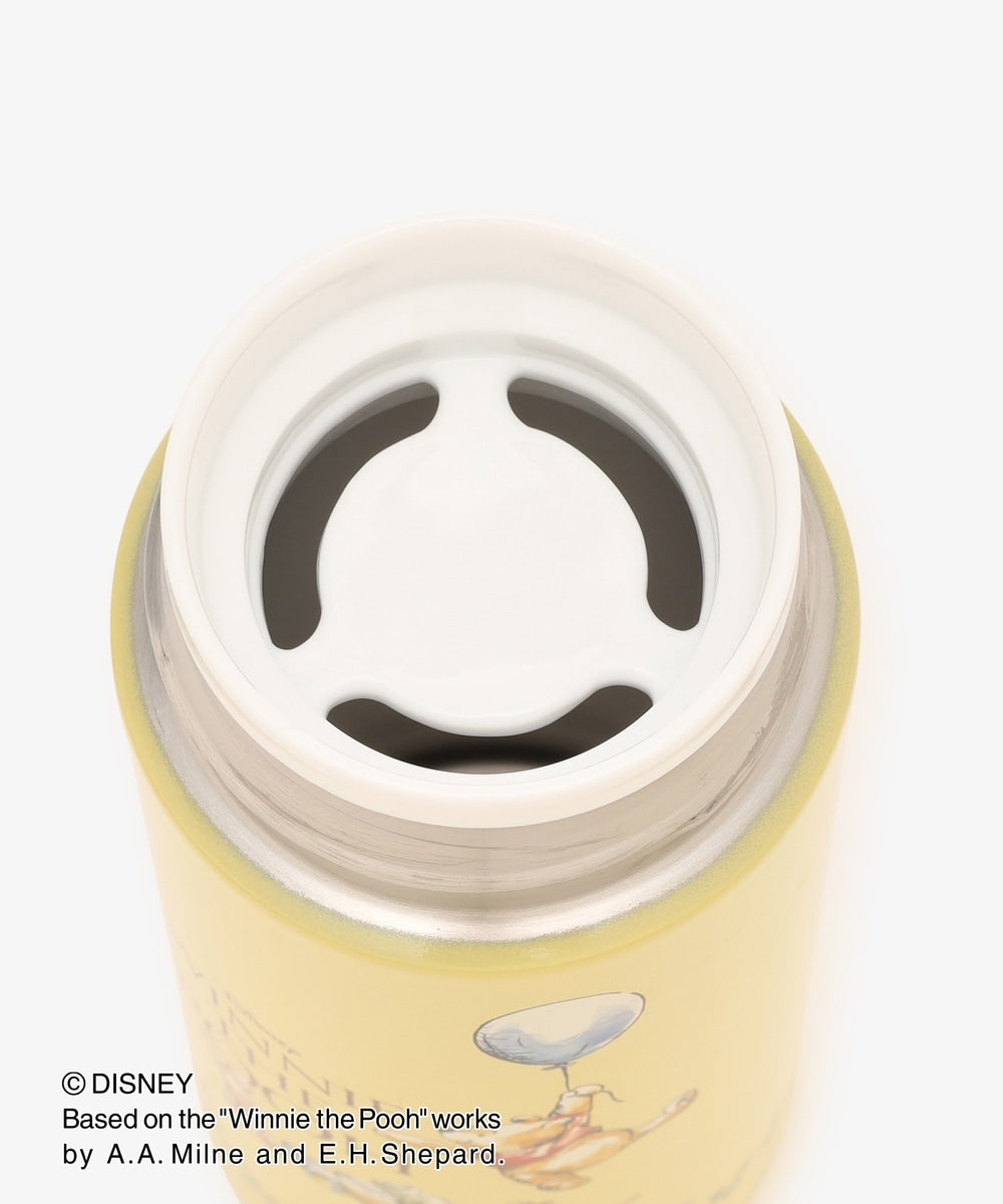 Disney｜噗噗小熊维尼Afternoon Tea联名限定木纹盖保温杯/杯口有过滤孔/正反图案都可爱｜350ml