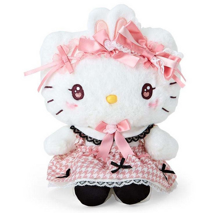 Sanrio三丽鸥｜ Dream Ribbon Plush Toy梦幻蕾丝蝴蝶结千鸟格女仆地雷系毛绒玩偶/公仔｜约 W17.5×D14×H24cm