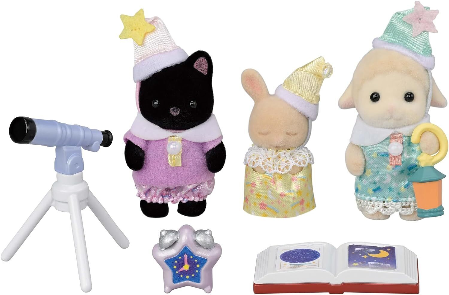 SylvanianFamilies森贝儿家族｜Nursery Friends Sleepover Party Trio幼儿园伙伴睡前派对套组/玩具/过家家5750