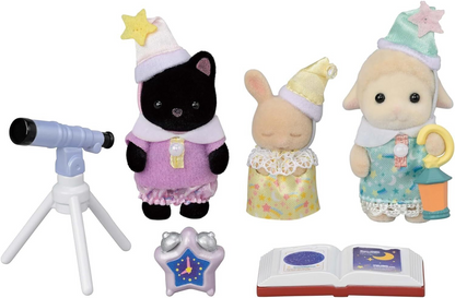 SylvanianFamilies森贝儿家族｜Nursery Friends Sleepover Party Trio幼儿园伙伴睡前派对套组/玩具/过家家5750