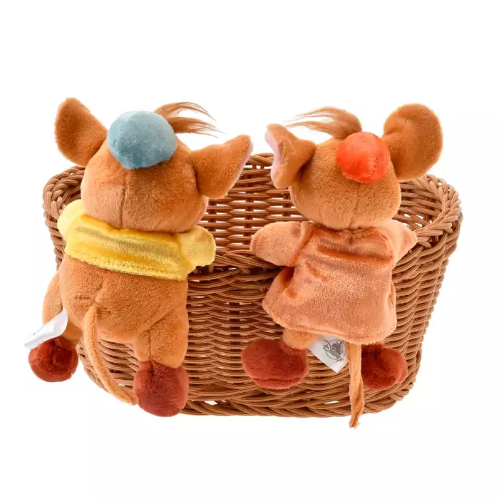 Disney迪士尼｜Interior Animal x Jag &amp;Gus The Mouse Basket东迪《灰姑娘》的朋友小老鼠毛绒玩偶收纳筐｜约高 18.5 x 宽 22.5 x 深 20 (cm)