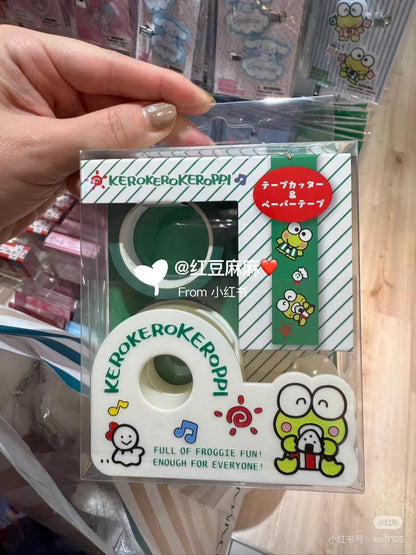 Sanrio｜Everyday Goods Forever Tape Cutter &amp; Paper Tape｜9×2.5×5.7cm approx.