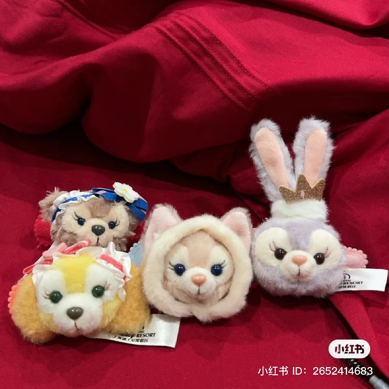 Disney SH｜可爱四宝大脸玩偶发夹｜女生4枚组