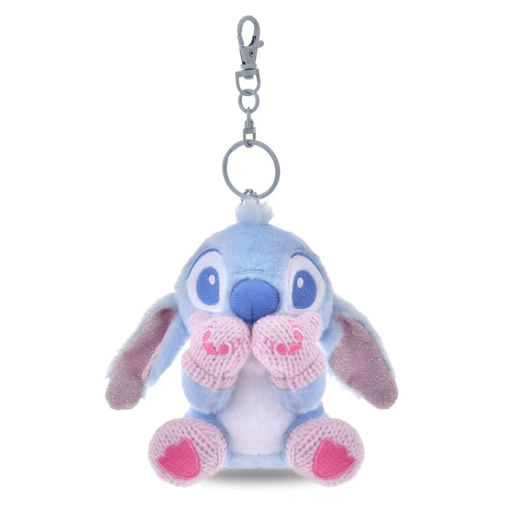 Disney｜Winter Shiny Color Pink Blue Mascot Holder /Plush Keychain｜15.5x12.5x8.5cm approx.
