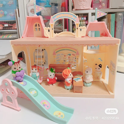 【限时折扣】SylvanianFamilies森贝儿家族｜Baby Castle Nursery gift set-Milk Rabbit-Poodle Baby Milo彩虹城堡幼儿园+牛奶兔+贵宾犬宝宝套组/玩具/过家家5670