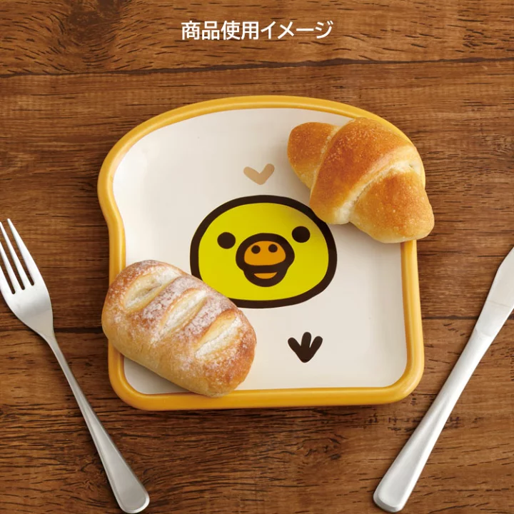 Rilakkuma｜Sanx Anytime Bakery Die-Cut Plate Kiiroitori Plate｜H195 x W195 x D25mm approx.