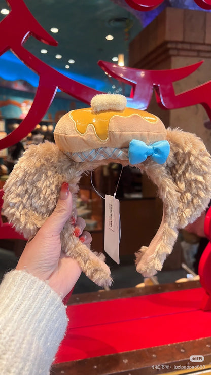 Disney迪士尼｜东迪梦幻奇妙厨房系列Duffy达菲黄油面包毛绒发箍