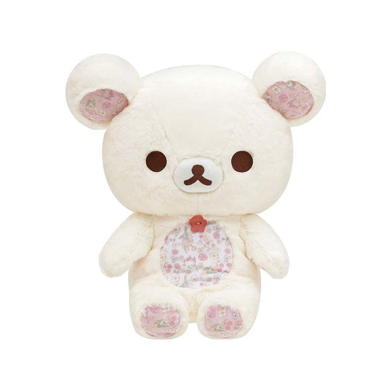 Rilakkuma轻松熊｜软软绵绵花环茶会限定大公仔/玩偶/脚上有图案哟｜约280×270×170mm