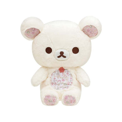 Rilakkuma轻松熊｜软软绵绵花环茶会限定大公仔/玩偶/脚上有图案哟｜约280×270×170mm