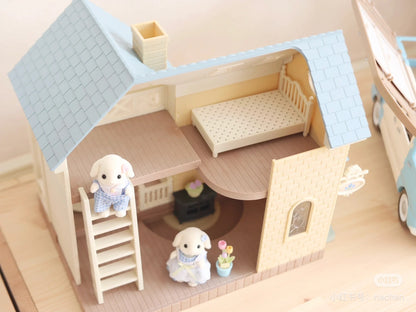 【限时折扣】SylvanianFamilies森贝儿家族｜Bluebell Cottage Gift Set-Milk Rabbit风信子别墅+牛奶兔站宝套组/玩具/过家家5671