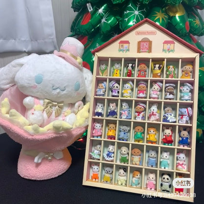 SylvanianFamilies｜Calico Critters Baby Calendar Display Shelf Rack and White Rabbit Doll