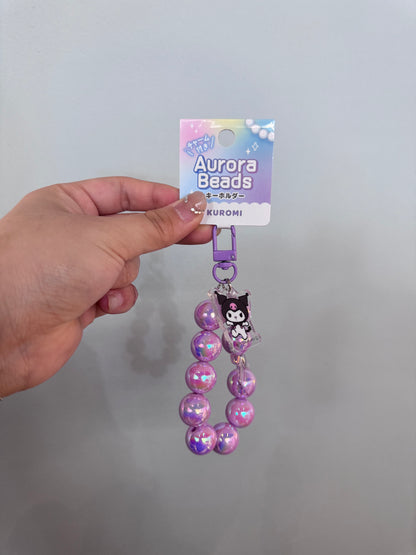 Sanrio三丽鸥｜Aurora Beads Acrylic Charm Keychain ｜ W55 x H165 x D15mm approx.