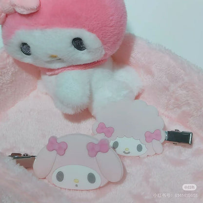 Sanrio｜Flocked Bangs Clip Set｜6×1.1×4cm approx.