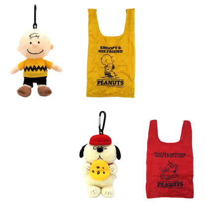 Snoopy｜Eco Shopping Bag &amp; Mascot Plush｜270×480×160mm approx.