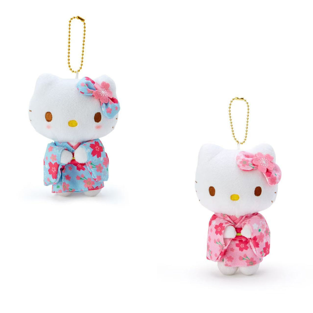Hello kitty｜Sakura Kimono Mascot Holder /Plush Keychain｜5.5×8×12cm approx.