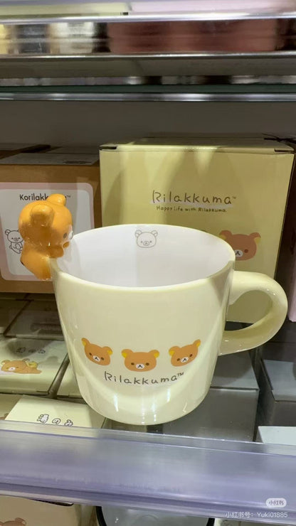 Rilakkuma｜Ceramic Mug with Nokkari Figure｜120×120×105mm approx.