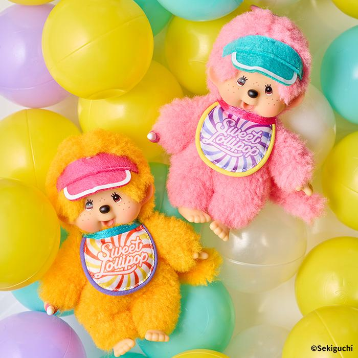 Monchhichi｜Sweet Lollipop Mascot Holder /Plush Keychain｜13.5×8.5×6cm approx.