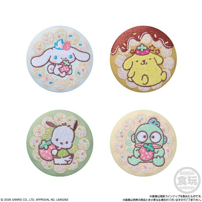 Sanrio｜Candy Sanrio Characters Embroidered Tin Badge Biscuit mystery bag/blind box/All 15 types｜1pc