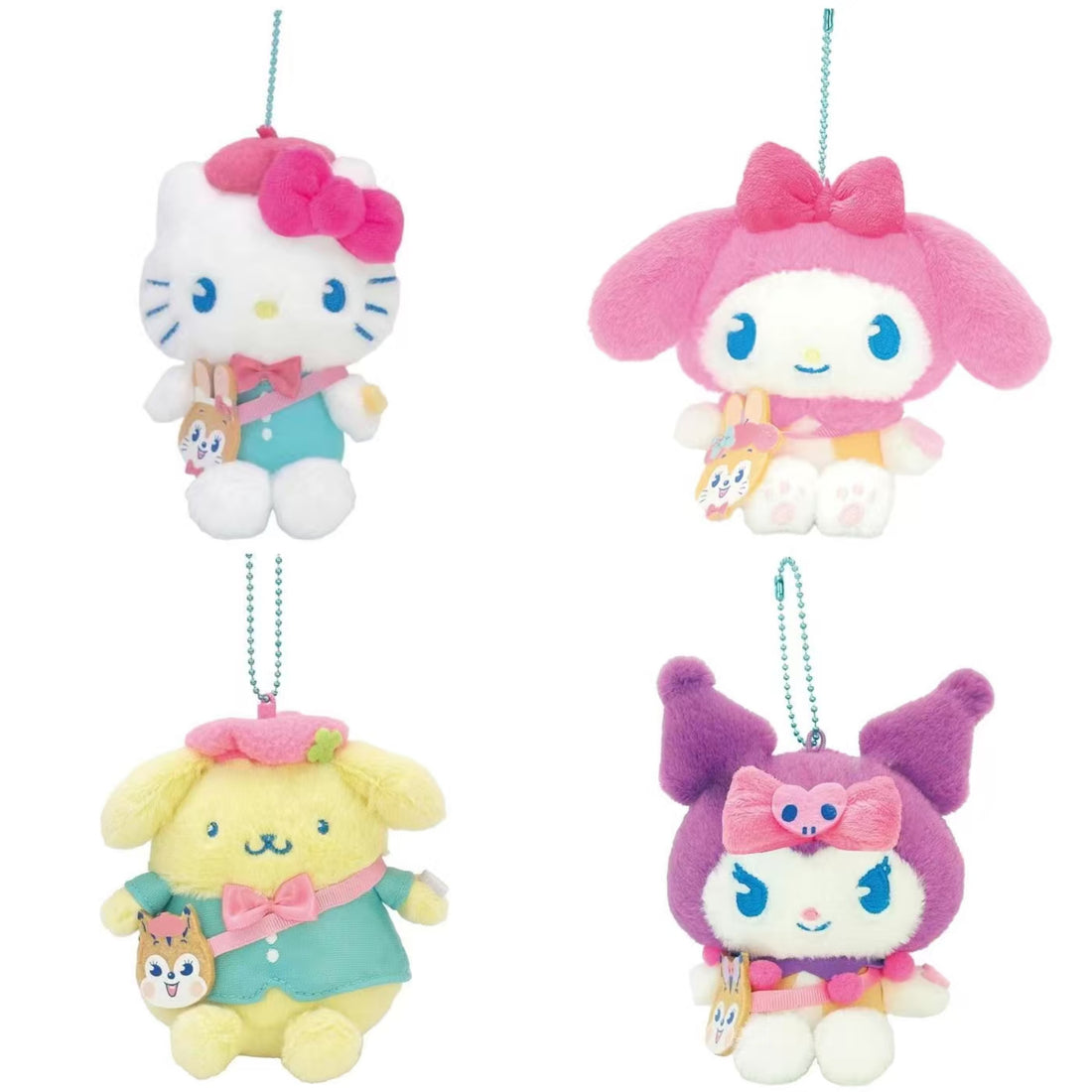 Sanrio｜ Characters Cuppy Ramune Mascot Holder /Plush Keychain｜H12.5 x W15 x D8cm approx.